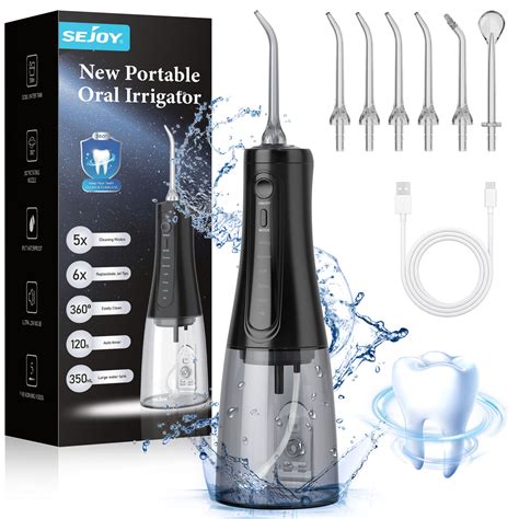 SEJOY Cordless Water Flosser 350ML Dental Oral Irrigator Teeth Cleaner