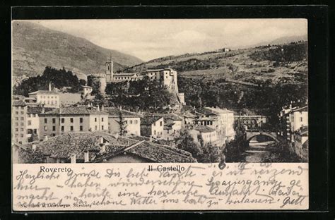 Cartolina Rovereto Il Castello 1908 Manuskript Papierantiquität