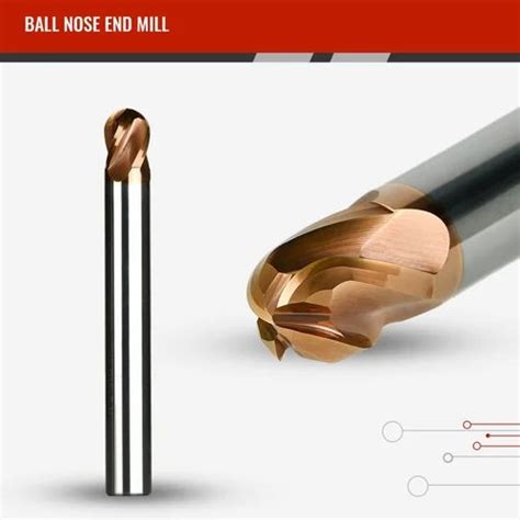 Solid Carbide Ball Nose Cutter Ball Mill Cutter At Rs Piece