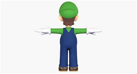 Luigi Super Mario Character 3d Model 34 C4d Fbx Obj Free3d