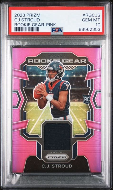 CJ Stroud 2023 Prizm RG CJS Rookie Gear Pink Price Guide Sports