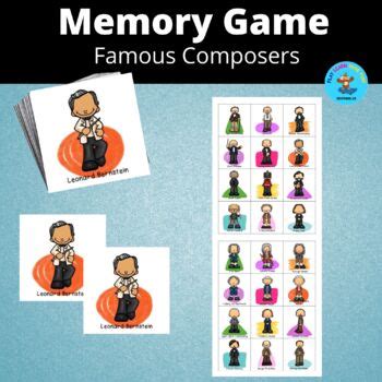 Famous Composers Memory Game By Edutime Teachers Pay Teachers