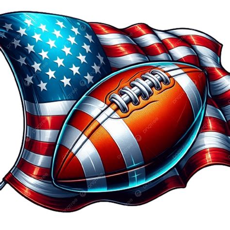Beautiful Football With America Flag, Football With America Flag