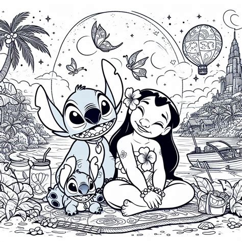 Dibujos De Lilo Y Stitch Para Colorear Cuentos Y Mitología