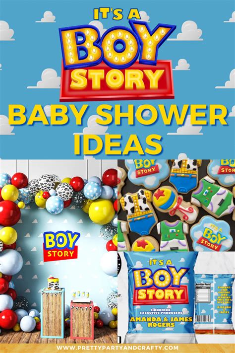 It's a Boy Story Baby Shower Ideas - Pretty Party & Crafty in 2024 | Boy baby shower themes ...