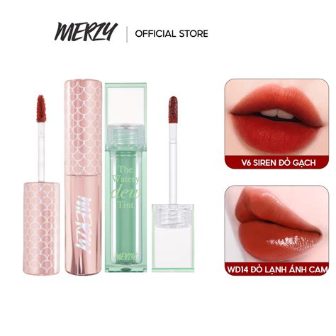 Combo 2 Son Kem Lì Merzy Velvet Tint V06 Ver Siren 4g Son Tint Bóng