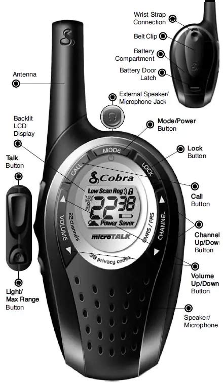 Cobra PR 250 WX Two Way Radio User Manual