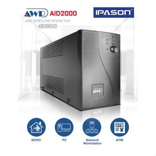 Ipason AWP AID2000 Aide 1200W 2000VA UPS With AVR Uninterruptible Power