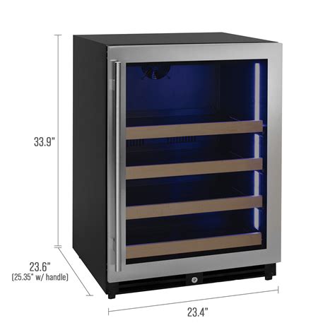 Allavino VSBC24L-SSR - 24" Wide Beverage Center - Black Cabinet with