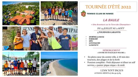 TOURNÉE ESTIVALE Nîmes Tennis Performance