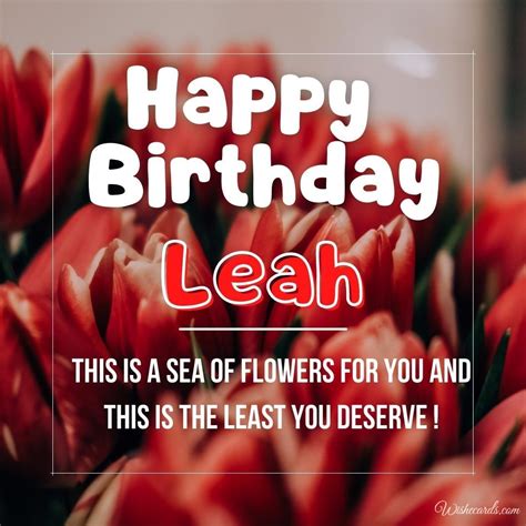 Beautiful Collection Of Happy Birthday Cards For Leah