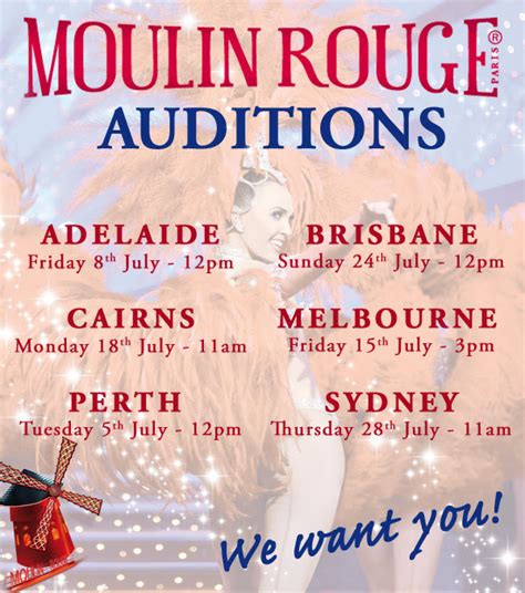 Moulin Rouge Auditions Across Australia Dance Informa Australia