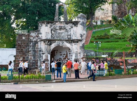 The Portuguese fort A Famosa Porta de Santiago Malacca Stock Photo - Alamy