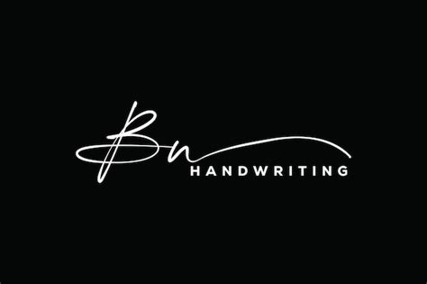 Premium Vector Bn Initials Handwriting Signature Logo Bn Letter Real