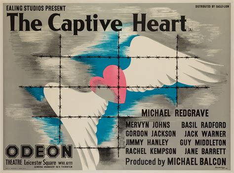 The Captive Heart 1946 Uk Quad Premiere Film Poster Bainbridge Orson