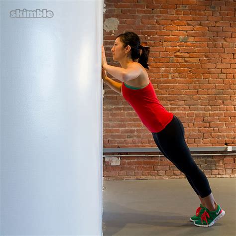 Wall Push Ups Exercise How To Skimble Workout Trainer