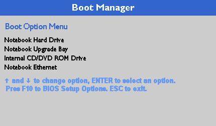 HP Boot Menu Key Windows 7