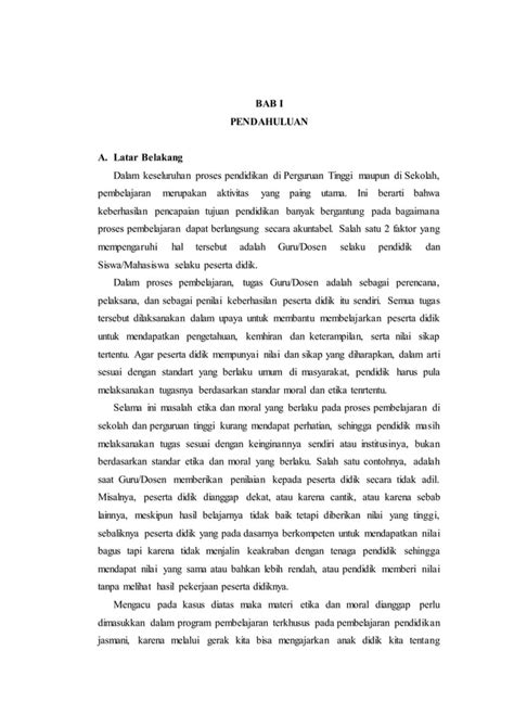 Etika Dan Moralitas Dalam Pendidikan Jasmani Pdf