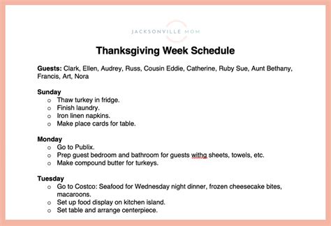 This Thanksgiving Schedule Saves the Day