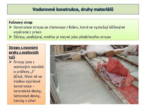 Vodorovn Konstrukce Druhy Materil Slo Projektu Cz