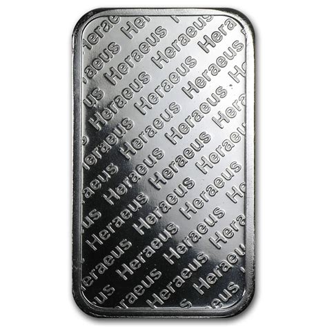 Heraeus Silver Minted Bar Oz Silver Bullion