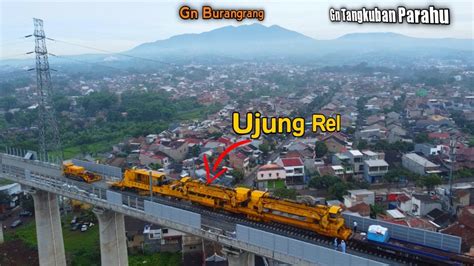 KEREN Jalur Layang Bridge 43 Progres Pemasangan Rel Kereta Cepat