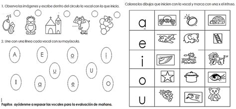 Resultado De Imagen Para Evaluacion De Las Vocales Para Imprimir