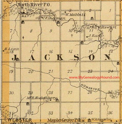 Jackson Township, Madison County, Iowa 1875 Map