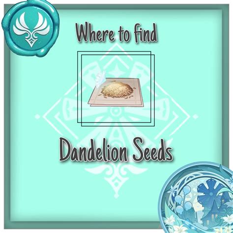 Where To Find Dandelion Seed Location Farming Guide Genshin Impact