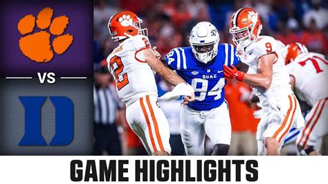 Clemson Vs Duke Game Highlights Acc Football Youtube