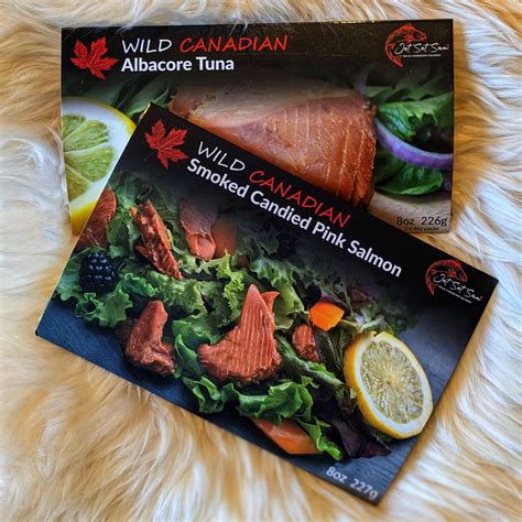 2 Pack Candied Pink And Smoked Albacore Tuna Smoked Salmon Vancouver Wild Canadian Salmon