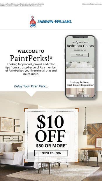 Welcome To Paintperks Your First Perk Inside Sherwin Williams Email