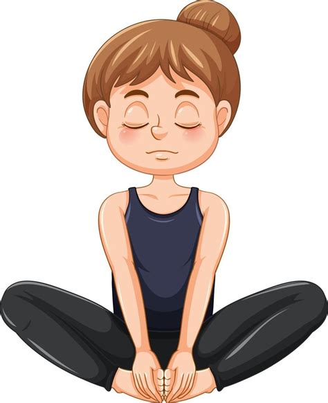 Yoga cobblers pose cartoon character 12496571 Vector Art at Vecteezy