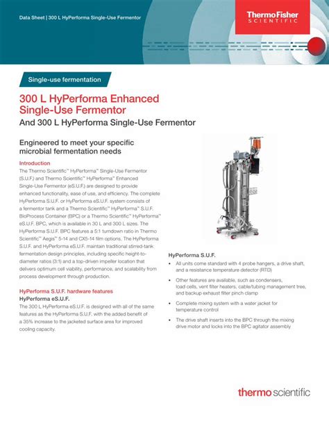 PDF DATA SHEET 300 L HyPerforma Single Use Fermentor H DOKUMEN TIPS