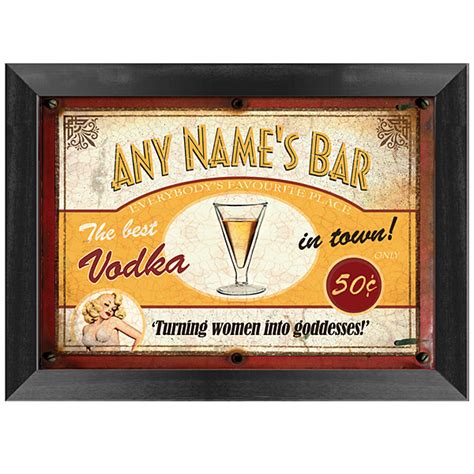 Custom Vodka Bar Sign Drinkstuff