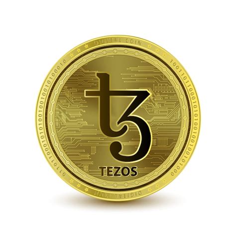 Moneda Tezos Xtz Sobre Fondo Blanco Cryptocurrency Blockchain Crypto