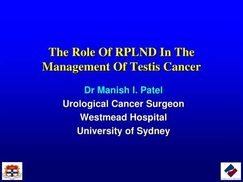 Ppt The Role Of Rplnd In The Management Of Testis Cancer Powerpoint Presentation Id 1811182