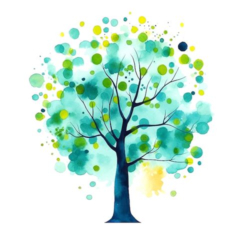 Premium Vector | Abstract tree watercolor hand painted