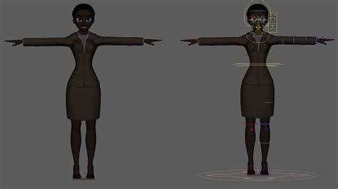 Stylized Ethnic Rigs African American 3D Model Rigged CGTrader