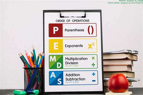 Pemdas Poster Math Classroom Wall Decor Educational Posters Etsy