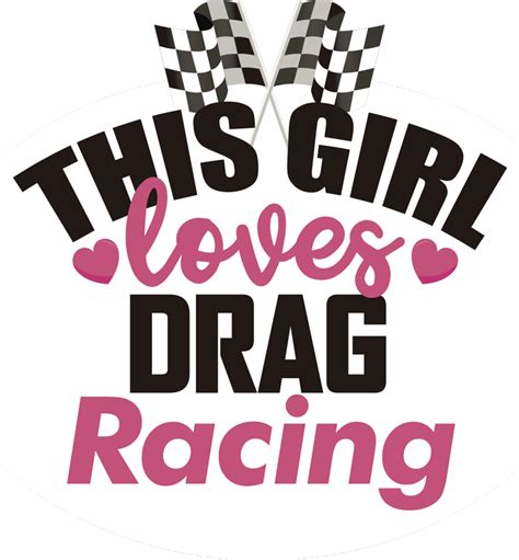 This Girl Loves Drag Racing Car Decal Tenstickers