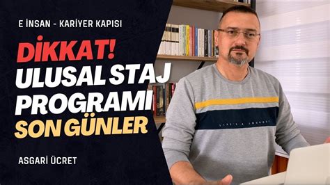 ULUSAL STAJ PROGRAMI HEM DE ASGARİ ÜCRET ÖDEMELİ YouTube