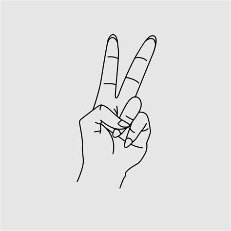 Hand Gesture Peace Sign Symbol Illustration Design 5242463 Vector Art At Vecteezy