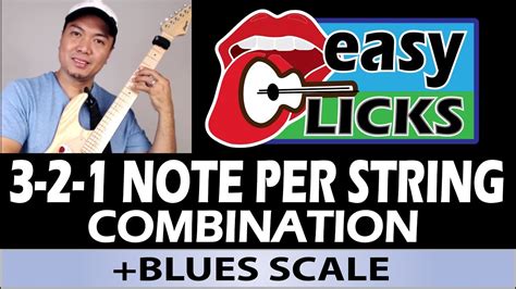 Easy Licks Note Per String Combination Blues Scale Guitar