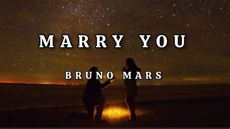 Bruno Mars Marry You Lyrics Youtube