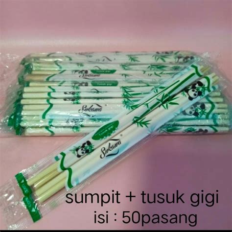 Jual SUMPIT Bambu Steril Tusuk Gigi SUKAWA Isi 50 Pasang 1 Pack Isi