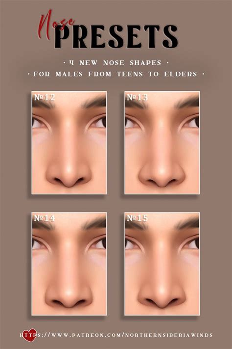 Male Presets Face Collection Northern Siberia Winds Sims Cc