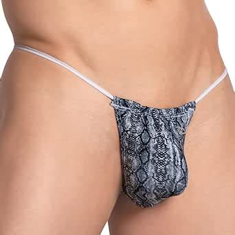 Daniel Alexander Mens Sexy Thong Mesh Design Full Pouch G String Printed Panties Backless Bikini
