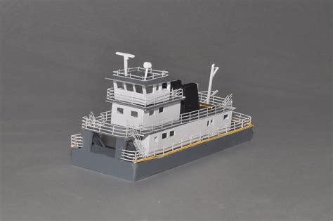 N Scale 80′ US River Towboat | N Scale Ships