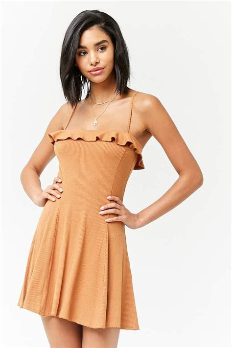 Forever 21 Ribbed Flounce Cami Dress